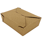 Zeus Packaging Medium Leakproof Brown Kraft Food Boxes No 8
