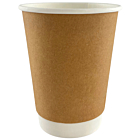 Zeus Compost & Recycle Double Wall Kraft Cups 8oz