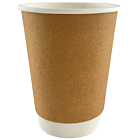 Zeus Compost & Recycle Double Wall Kraft Cups 12oz