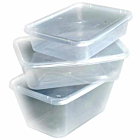 Weller Large Plastic Takeaway Containers & Lids