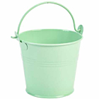 Galvanised Steel Serving Bucket 10cm Dia Green