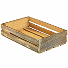Wooden Crate Dark Rustic Finish 35 x 23 x 8cm