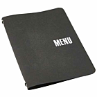 Washable Paper A5 Menu Holder Black