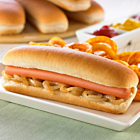 Lantmannen Frozen Side Sliced Hot Dog Rolls 6.5inch