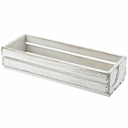 Wooden Crate White Wash Finish 34 x 12 x 7cm