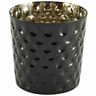 Black Hammered Stainless Steel Serving Cup 8.5 x 8.5cm