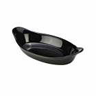 GenWare Stoneware Black Oval Eared Dish 22cm/8.5"