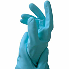 Caring Hands Medium Blue Latex Rubber Gloves - unit