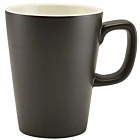 Genware Porcelain Matt Black Latte Mug 34cl/12oz