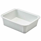 Genware Porcelain Fluted Rectangular Dish 16 x 13cm/6.25 x 5