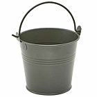 Galvanised Steel Serving Bucket 10cm Dia Dark Olive