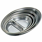 GenWare Stainless Steel Two Division Oval Vegetable Dish 35c