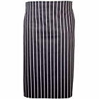 Navy Butchers Stripe Waist Apron 71cm X 76cm