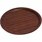 Non-Slip Darkwood Round Tray 27cm Dia