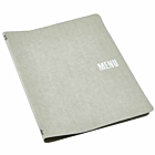 Washable Paper A4 Menu Holder Grey