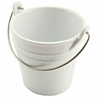 Genware Ceramic Bucket W/ St/St Handle 11cm Dia