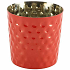 Red Hammered Stainless Steel Serving Cup 8.5 x 8.5cm