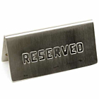 GenWare Stainless Steel Reserved Table Sign
