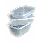 Weller Clear Microwavable Plastic Containers with Lids 650cc