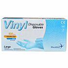 Vinyl Large Latex Free Blue Disposable Gloves