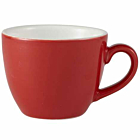 Genware Porcelain Red Bowl Shaped Cup 9cl/3oz