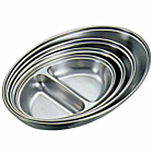 GenWare Stainless Steel Two Division Oval Vegetable Dish 25c