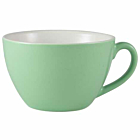 Genware Porcelain Green Bowl Shaped Cup 34cl/12oz