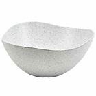 White Granite Melamine Triangular Buffet Bowl 28cm