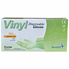 MediRite Vinyl Extra Large Disposable Clear Gloves - unit
