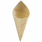 GenWare Disposable Wooden Serving Cones 12.5cm (100pcs)