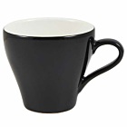 Genware Porcelain Black Tulip Cup 18cl/6.25oz