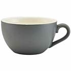 Genware Porcelain Matt Grey Bowl Shaped Cup 17.5cl/6oz