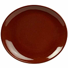 Terra Stoneware Rustic Red Oval Plate 21x19cm