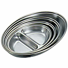 GenWare Stainless Steel Two Division Oval Vegetable Dish 30c