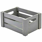 Wooden Crate Grey Finish 22.8 x 16.5 x 11cm