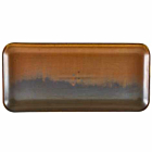 Terra Porcelain Rustic Copper Narrow Rectangular Platter 36
