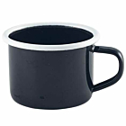 Enamel Mug Black with White Rim 12cl/4.2oz