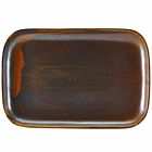 Terra Porcelain Rustic Copper Rectangular Plate 34.5 x 23.5c
