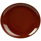 Terra Stoneware Rustic Red Oval Plate 29.5 x 26cm