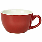 Genware Porcelain Red Bowl Shaped Cup 25cl/8.75oz