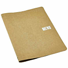 Washable Paper A4 Menu Holder Brown