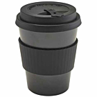 Black Reusable Bamboo Fibre Coffee Cup 35cl/12.25oz