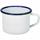 Enamel Mug White With Blue Rim 12cl/4.2oz