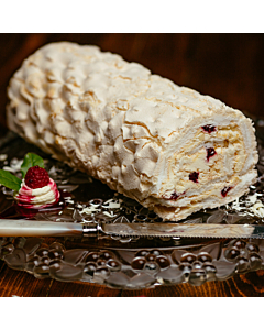 Menuserve Frozen G/F White Chocolate & Raspberry Roulade