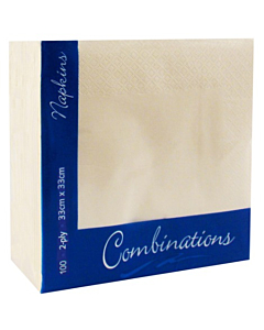 Combinations 2 Ply Buttermilk  Napkins 33cm