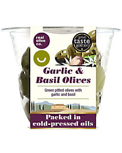 Real Olive Co. Garlic and Basil Olives