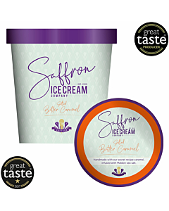 Saffron Salted Butter Caramel Ice Cream