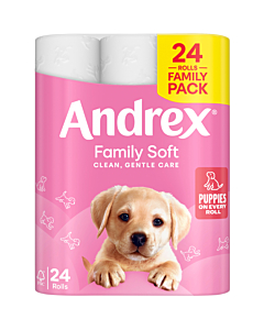 Andrex Gentle Clean Toilet Tissue Family Pack