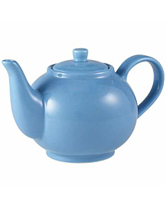 Genware Porcelain Blue Teapot 45cl/15.75oz