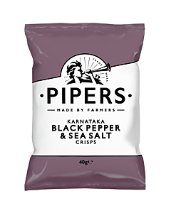 Pipers Karnataka Black Pepper & Sea Salt Crisps